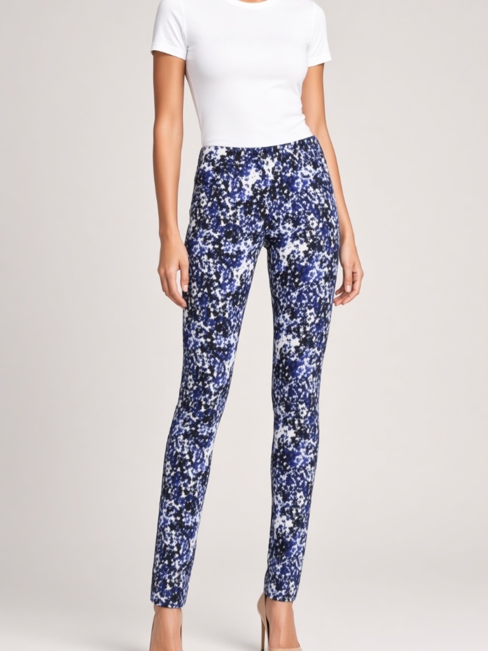 Joe's Jeans Abstract Floral Print Low Rise Skinny Black Blue Size 28